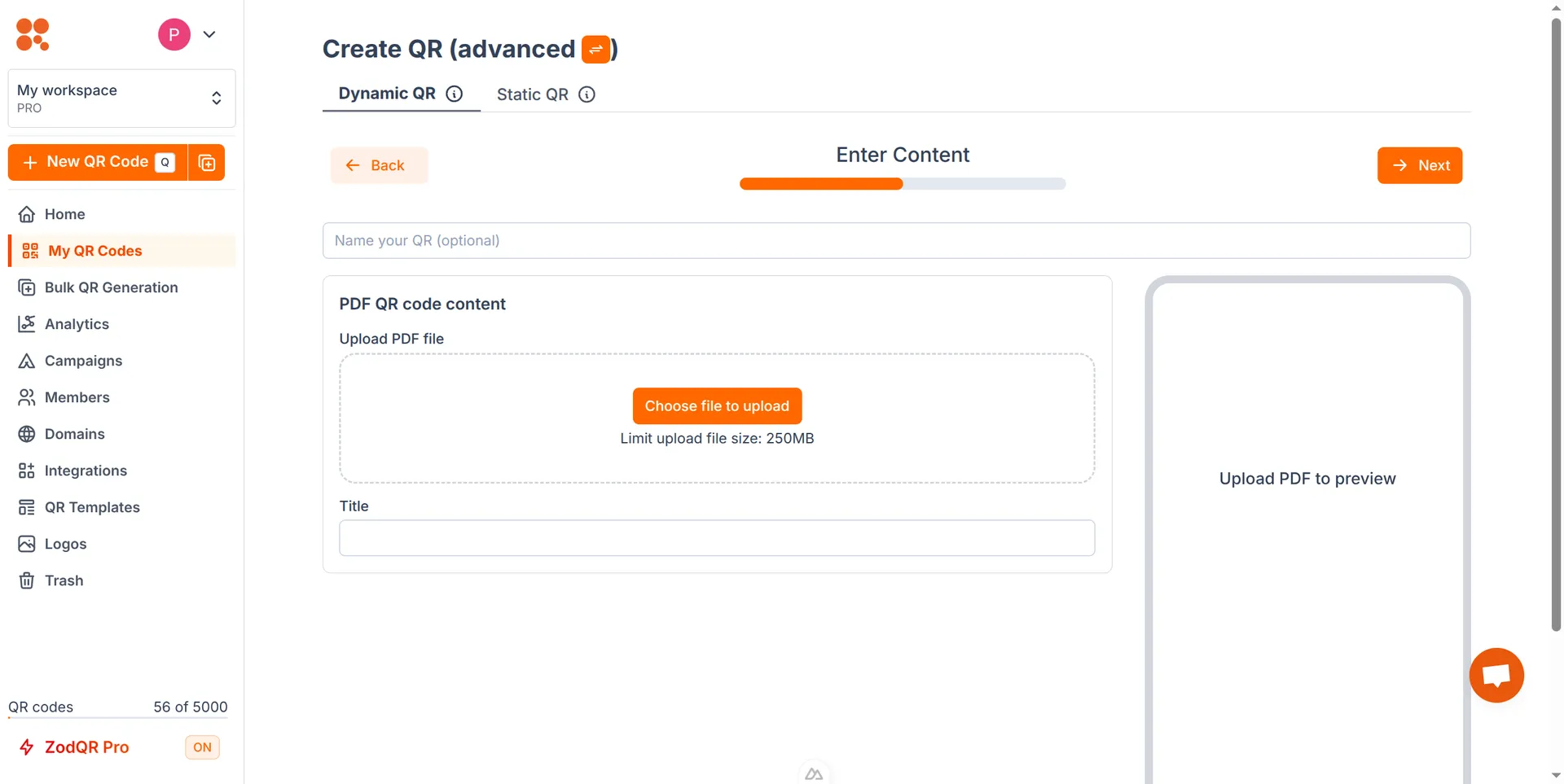 ZodQR UI