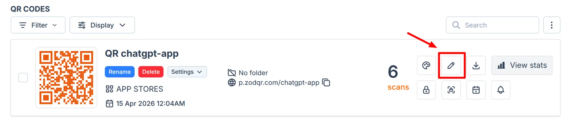 Click edit button