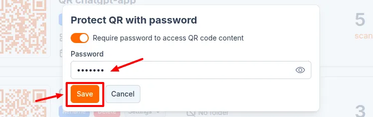 Change QR password