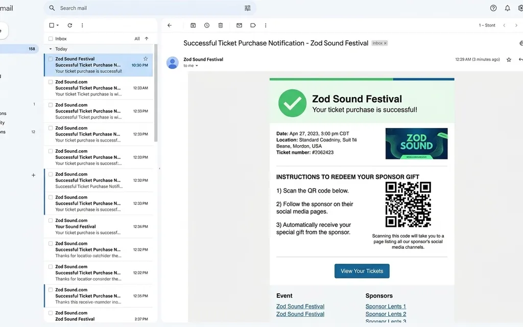 Social Media QR code for music festivals