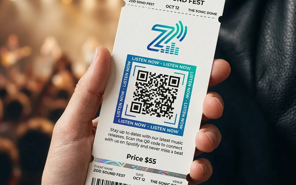 Spotify QR code for music festivals