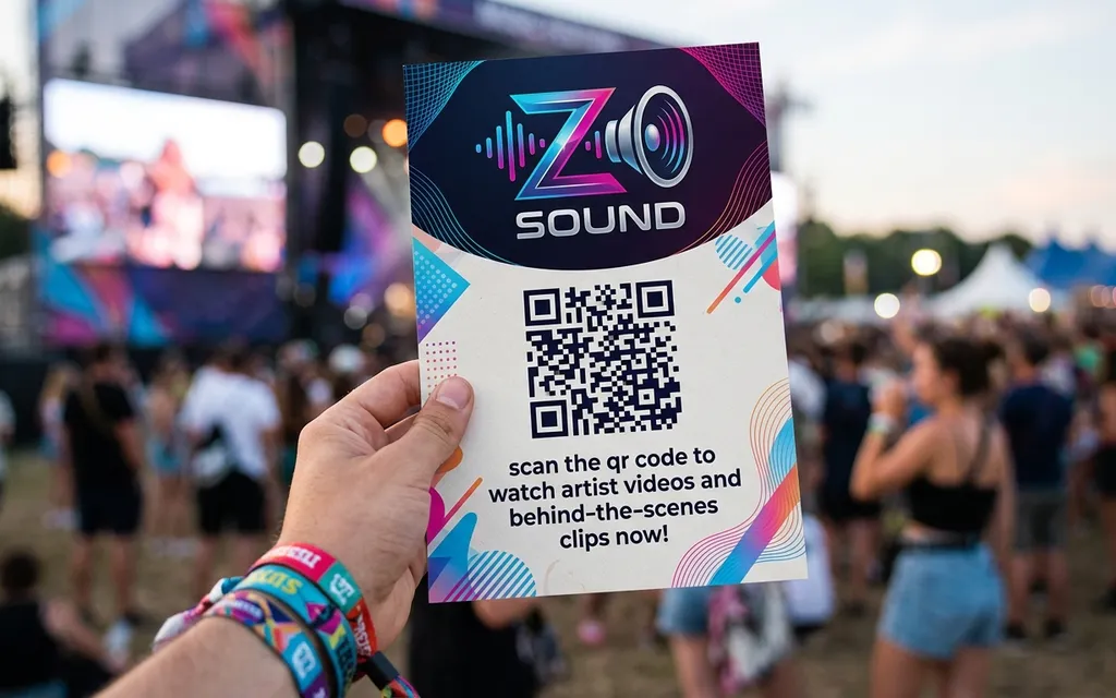 Video QR code for music festivals
